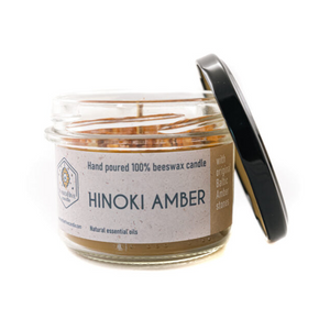 HINOKI AMBER STONE ORGANIC CANDLE