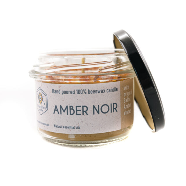 Amber Noir Organic Beeswax Candle