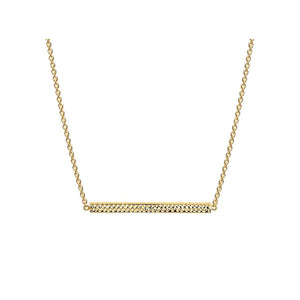 Diamond Cut Bar Necklace