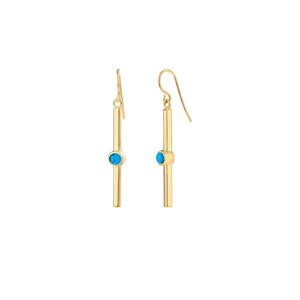 Turquoise Bar Dangle Earrings