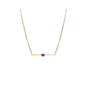 Lapis Bar Necklace