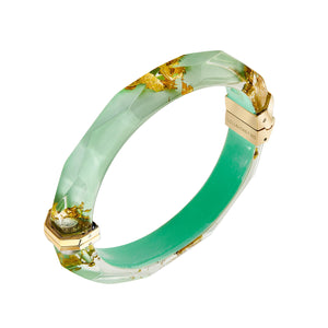 Mint Green Lucite Faceted Bangle