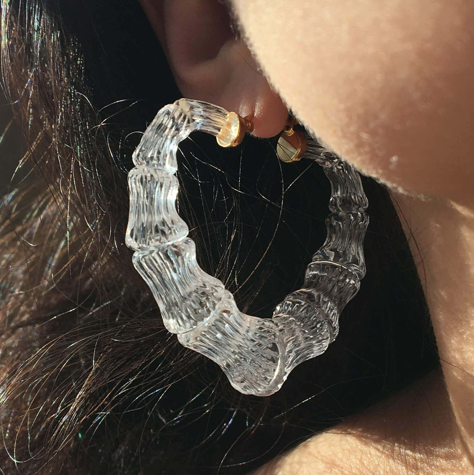 Heart Bamboo Hoops