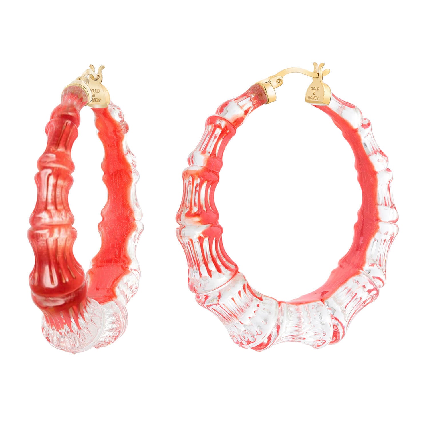 watermelon red bamboo hoops