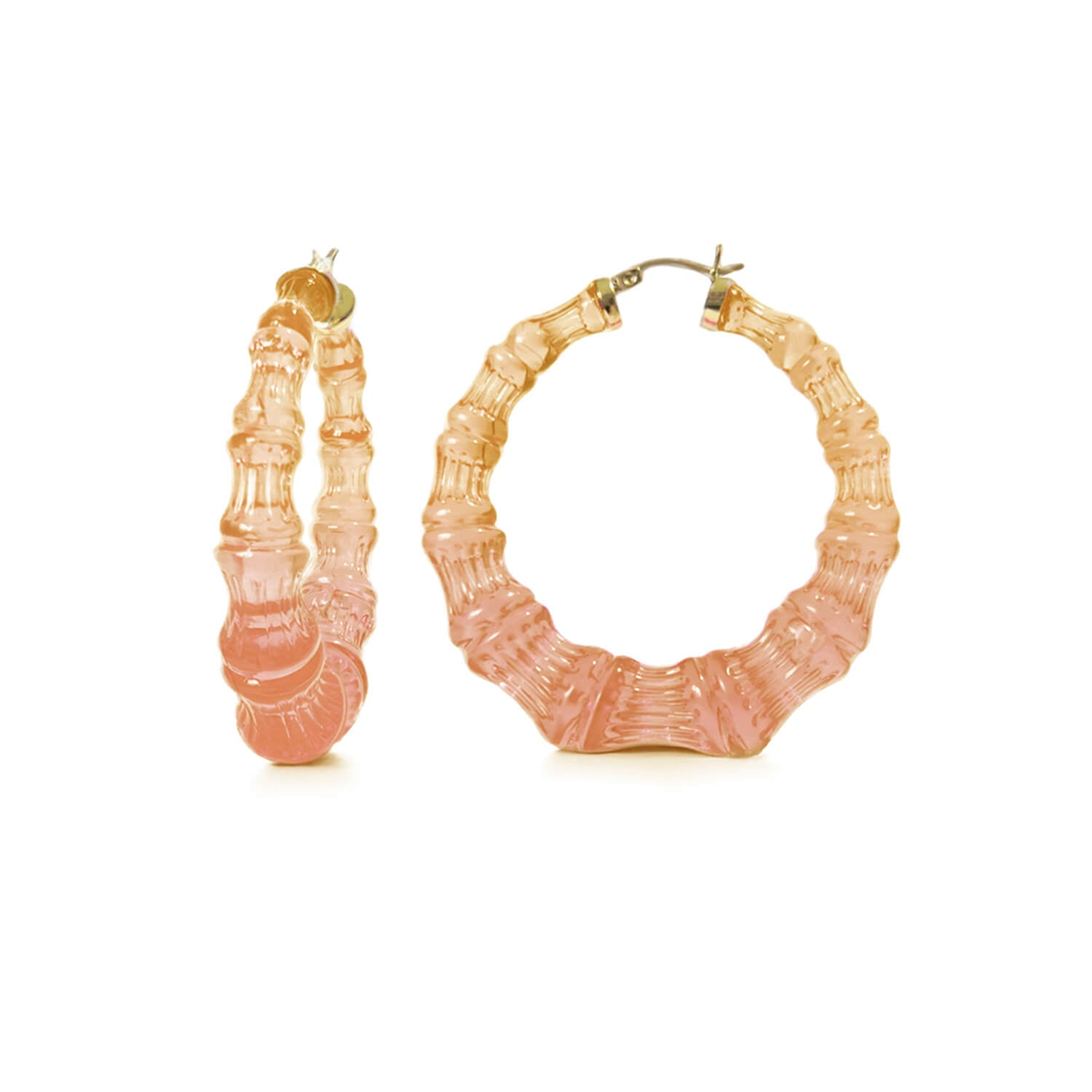 autumn leaves ombre bamboo hoop earrings