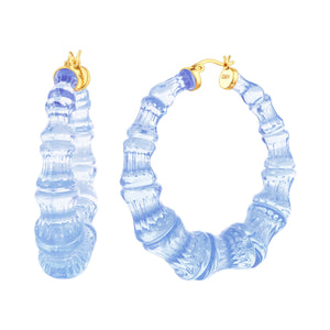 BABY BLUES BAMBOO HOOPS