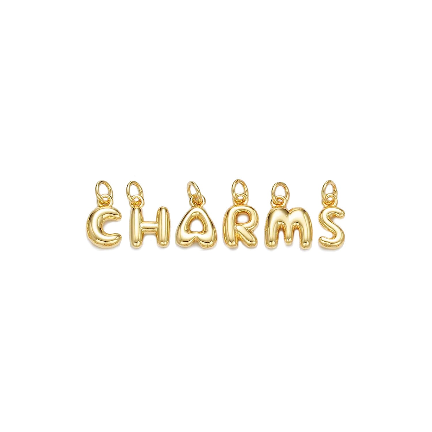 Gold bubble charms