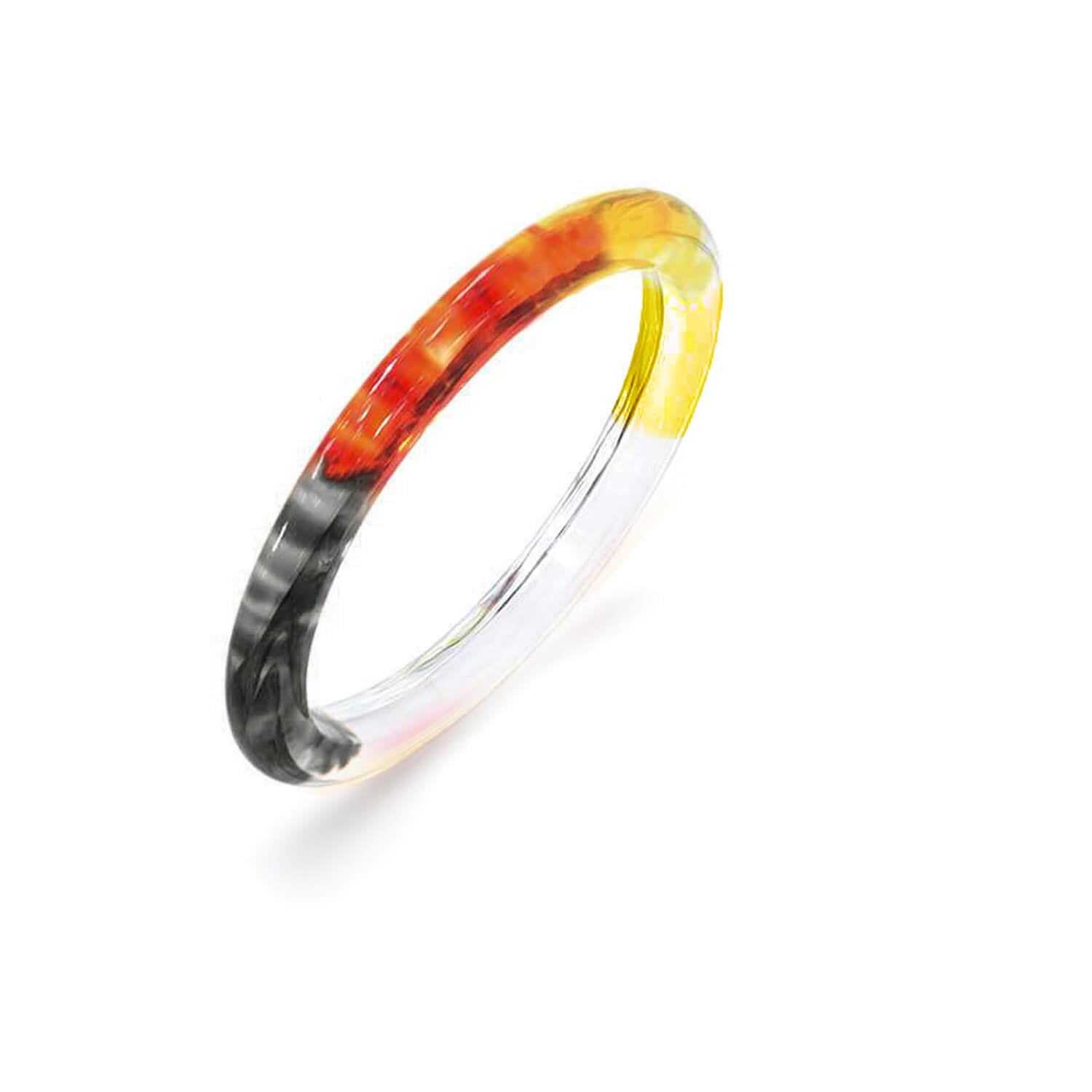 red black yellow tie dye slip on bangle bracelet