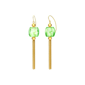 Tassel Bead Drop Earrings