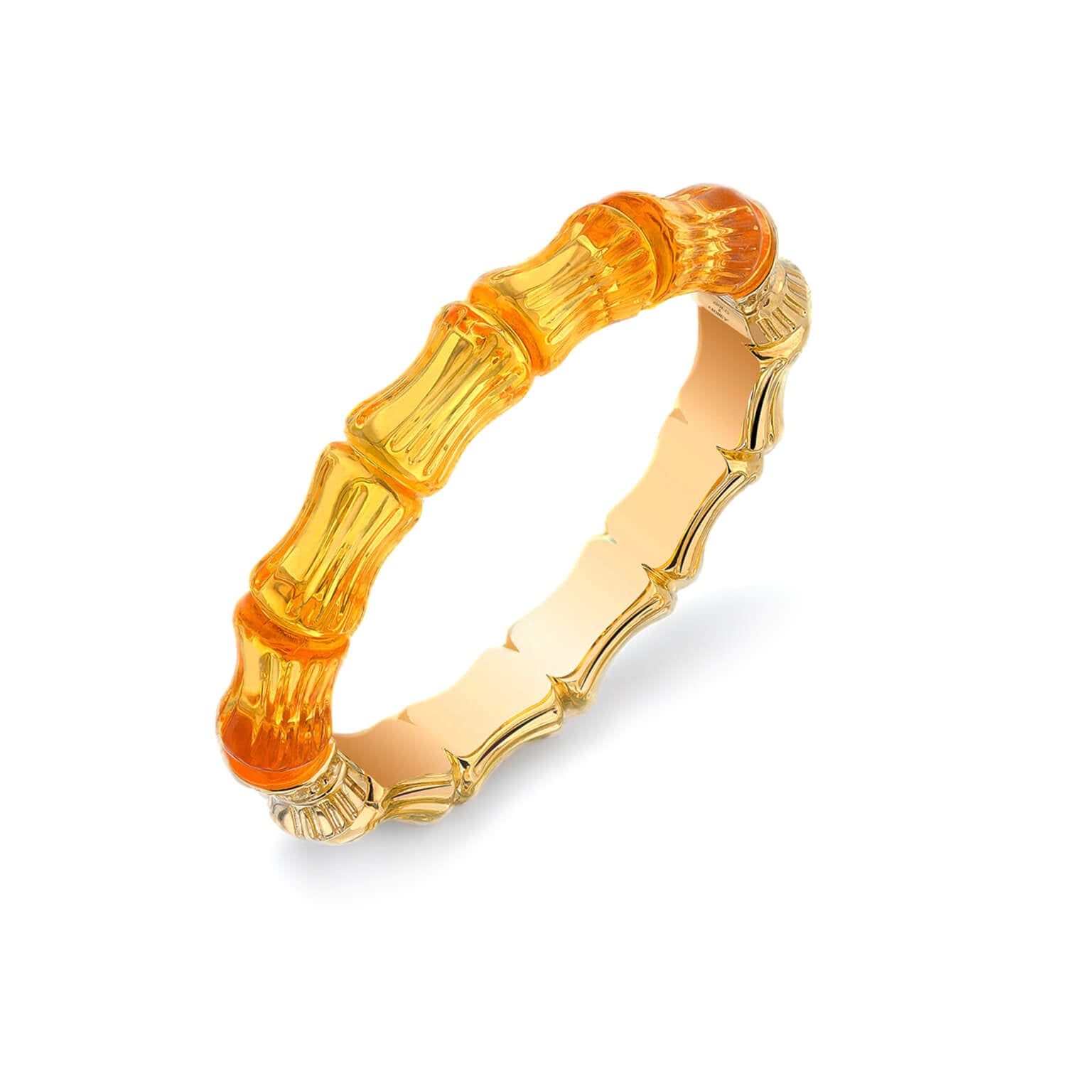 honey orange gold bamboo bangle