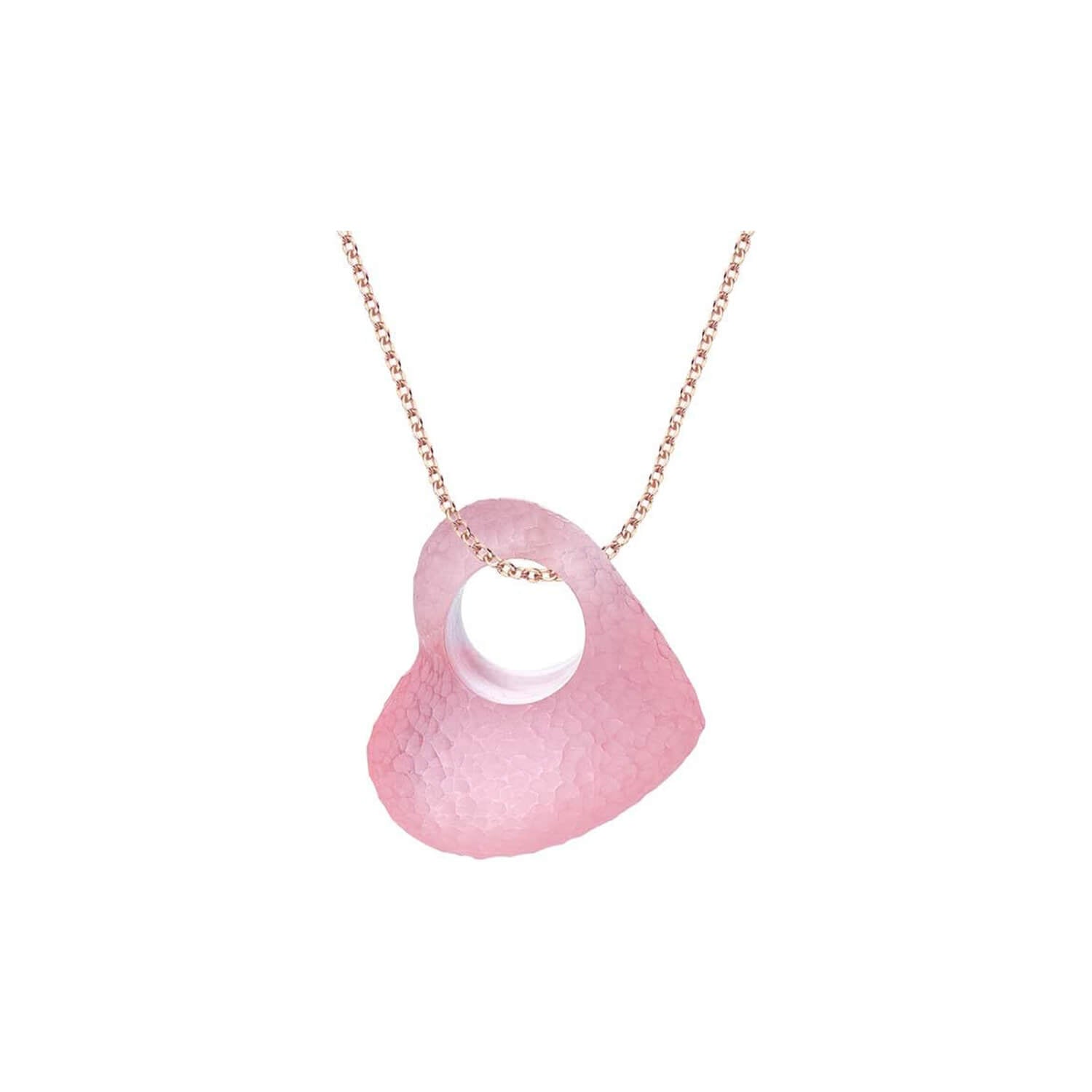 Pink heart necklace