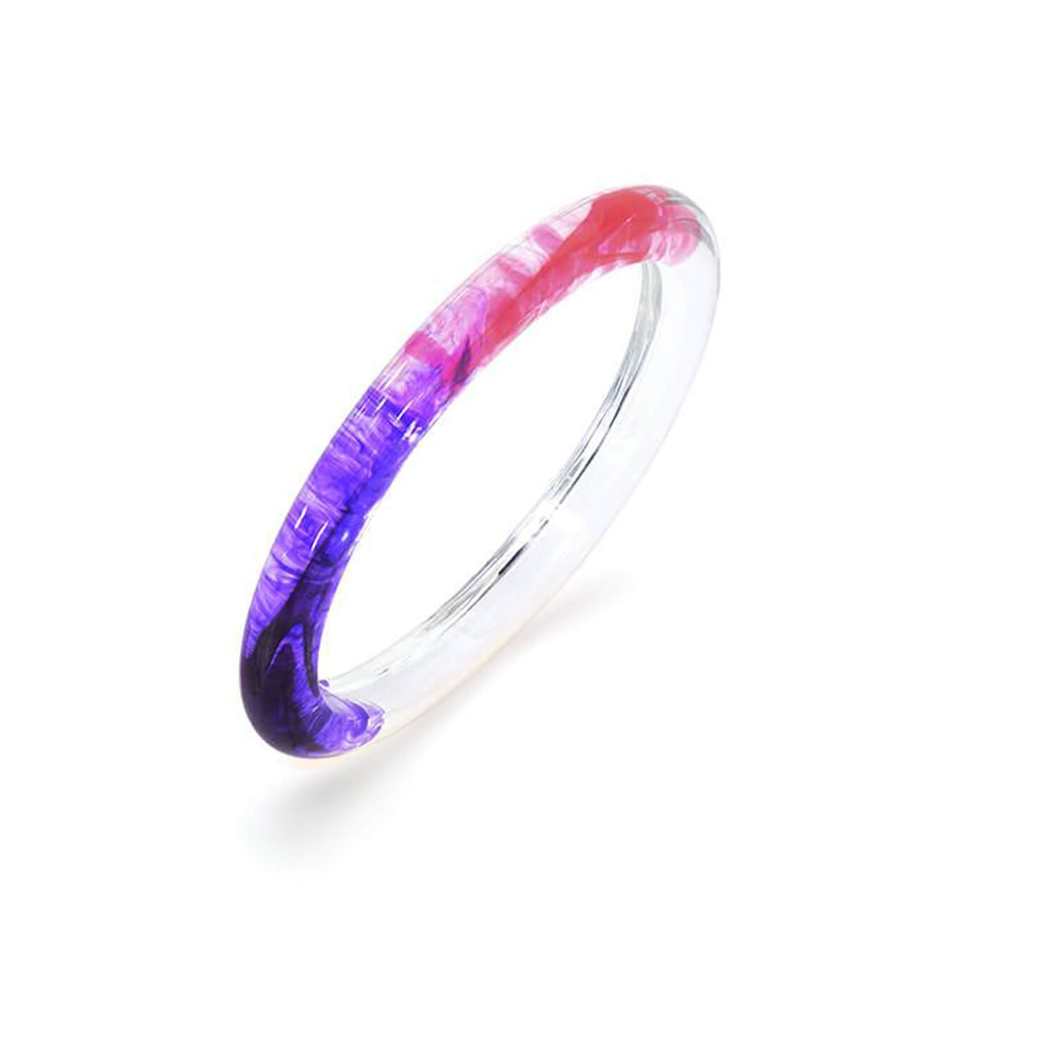 purple and pink tie dye bangle slip on bracelet