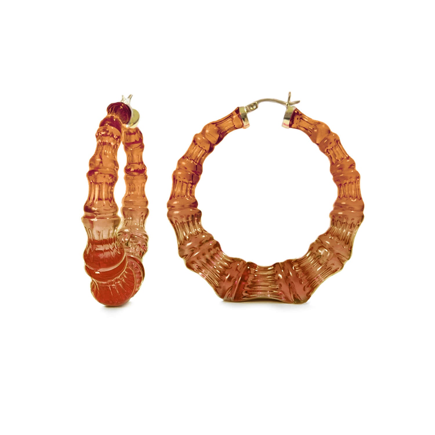 rum and coke bamboo hoop earrings