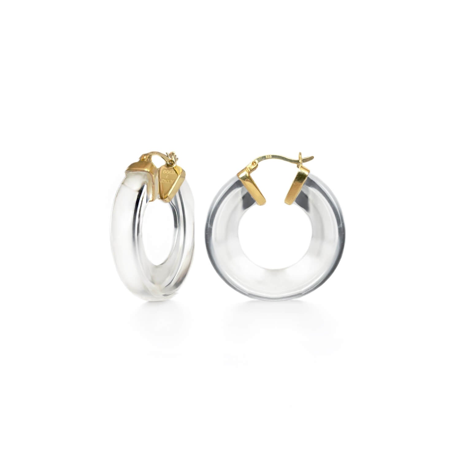 clear lucite chunky hoop earrings