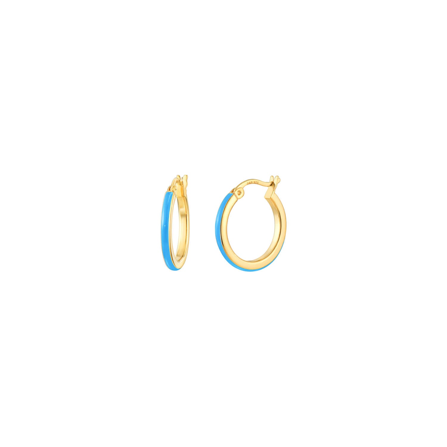 Blue Enamel Earrings