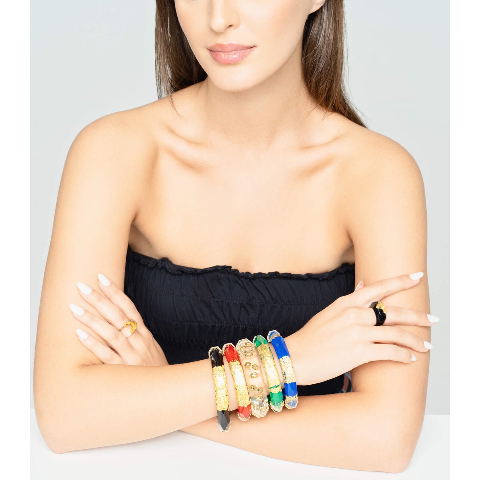 LUCITE BRACELETS BANGLES